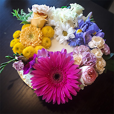 Tort z kwiatami